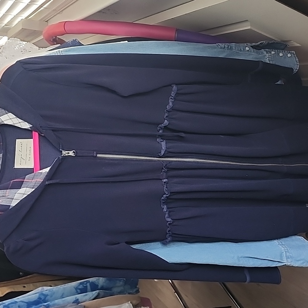 Evy's Tree Sophie Navy Blue Hooded Jacket L - Picture 6 of 6